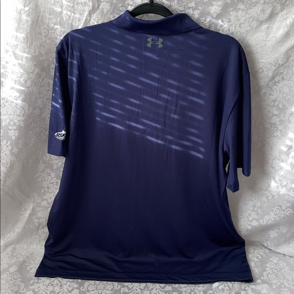 NWT Under Armour Men's Deep Blue Polo Shirt.  Size XL/TG - Picture 2 of 6